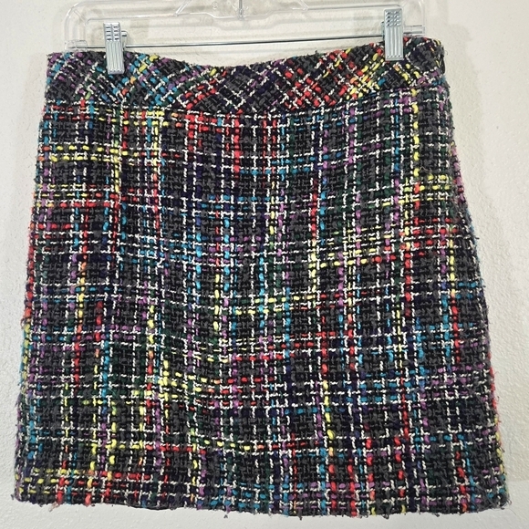 LOFT Dresses & Skirts - Loft Tweed Multi-Color Skirt Lined Office Church Travel Polished Aspen Chic, 6P